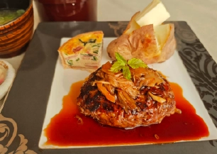 きのこの照焼きハンバーグ